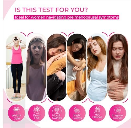 Menopause Teststreifen für Zuhause (5er Pack) – Ergebnis in 3 Minuten – FSH Wechseljahre Test | Perimenopause Teststreifen zur Bestimmung Ihres Menopausen-Levels