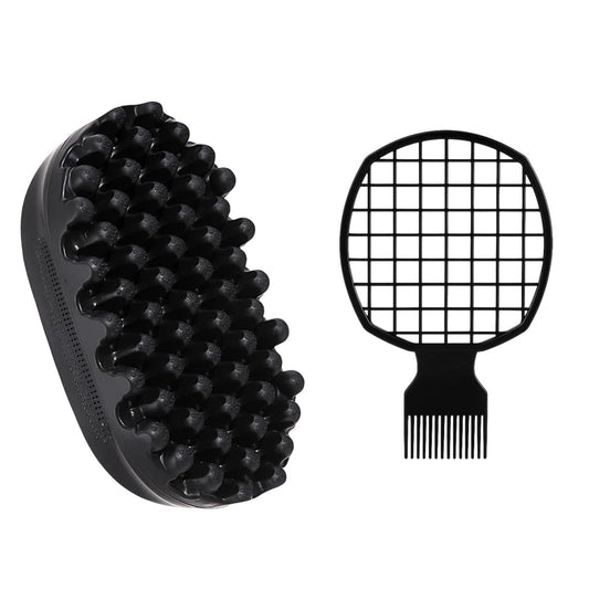 2er-Pack Curl Sponge für schwarzes Haar – Haarschwämme für natürliche Locken, Twist King Freeform Locken, Premium Gummi-Lockenwerkzeug mit Edelstahl-Rotationskopf