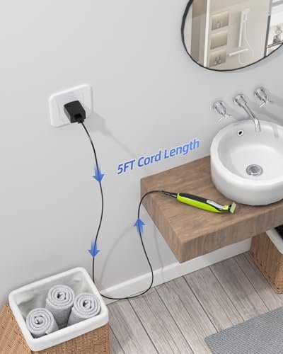 5V Schnellladegerät kompatibel mit Philips Norelco 2000 2400 3900 2600 3600 5400 5000X 7200 7800 i9000 Series Wet & Dry 3000 5000 7000 Elektrorasierer, Model X3001 S3243 X3052 S3341 S5880 X5004 X5006 S7887 S7885