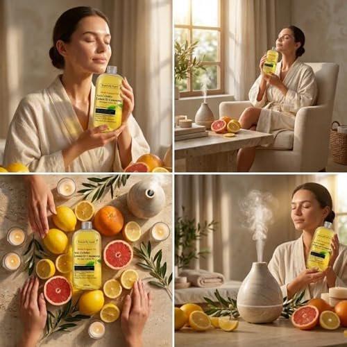 Essentially KateS Zitronen (D-Limonen) Massageöl Körperöl Mehrzwecköl 240 ml - Anti-Cellulite Massage, Feuchtigkeitspflege nach dem Duschen, Haarkopfhautpflege, Nagel- und Nagelhautpflege