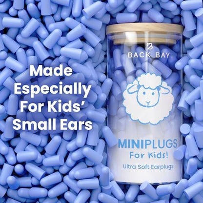 MiniPlugs – Gehörschutzstöpsel für Kinder (Alter 4-9) Hautfreundlich, Laborgeprüft, Extra Klein, Schlaf- und Konzertschutz, Geräuschreduzierung