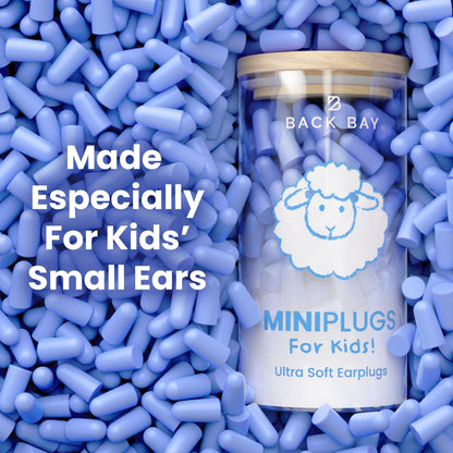 MiniPlugs – Gehörschutzstöpsel für Kinder (Alter 4-9) Hautfreundlich, Laborgeprüft, Extra Klein, Schlaf- und Konzertschutz, Geräuschreduzierung