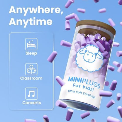 MiniPlugs – Ohrstöpsel für Kinder (Alter 4-9) – Hautsichere, laborgetestete, extra kleine Kinder-Ohrstöpsel zum Schlafen, schlanke Passform, Lärmminderung, Konzertgehörschutz