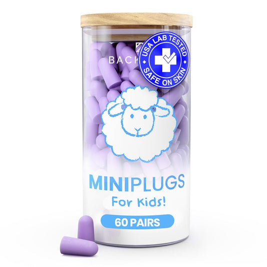 MiniPlugs – Ohrstöpsel für Kinder (Alter 4-9) – Hautsichere, laborgetestete, extra kleine Kinder-Ohrstöpsel zum Schlafen, schlanke Passform, Lärmminderung, Konzertgehörschutz