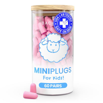 MiniPlugs – Gehörschutzstöpsel für Kinder (4-9 Jahre) | Hautsichere, extra kleine Ohrstöpsel für Schlaf, Konzert & Lärm | Memory-Schaum | Pink