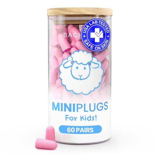 MiniPlugs – Gehörschutzstöpsel für Kinder (4-9 Jahre) | Hautsichere, extra kleine Ohrstöpsel für Schlaf, Konzert & Lärm | Memory-Schaum | Pink