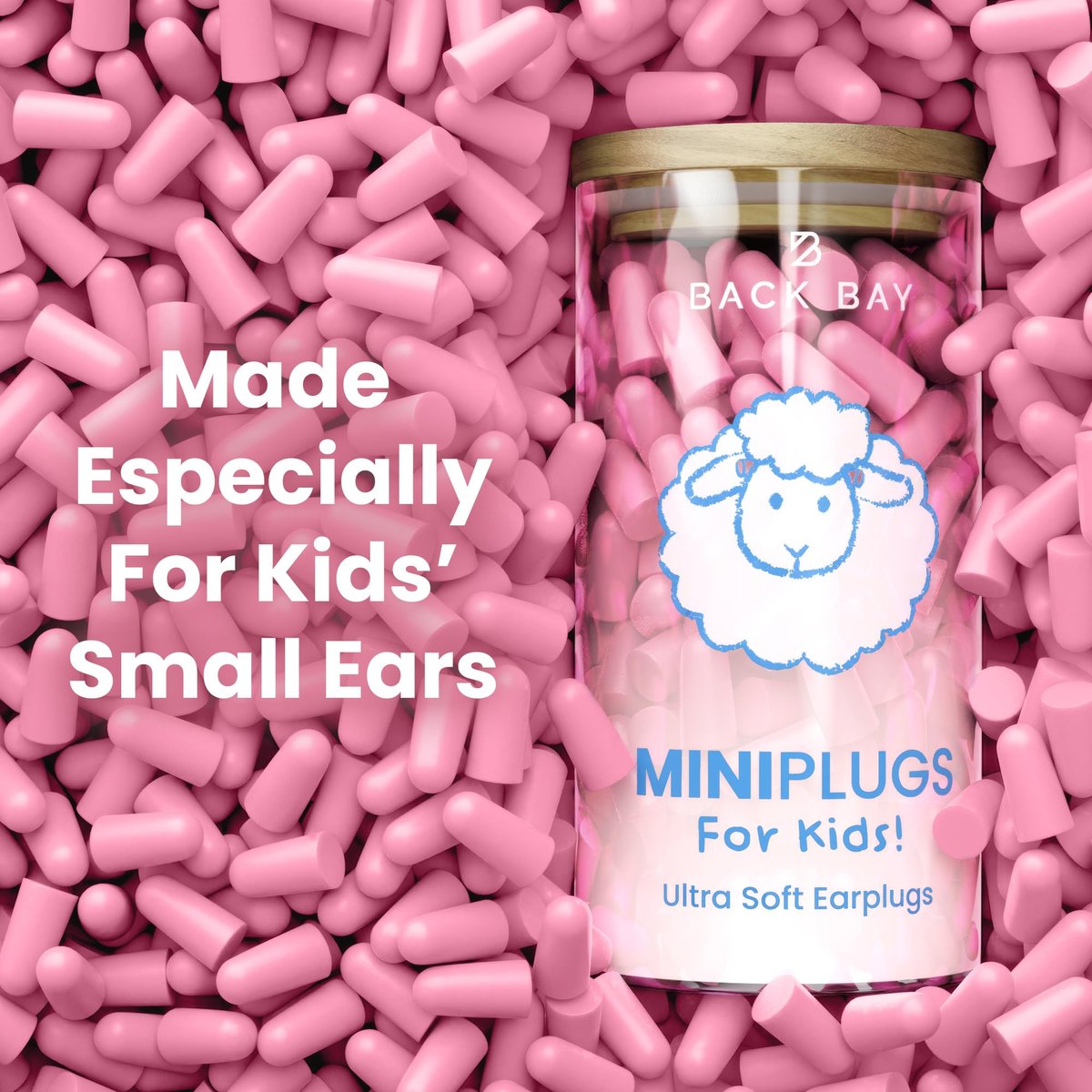 MiniPlugs – Gehörschutzstöpsel für Kinder (4-9 Jahre) | Hautsichere, extra kleine Ohrstöpsel für Schlaf, Konzert & Lärm | Memory-Schaum | Pink