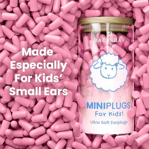 MiniPlugs – Gehörschutzstöpsel für Kinder (4-9 Jahre) | Hautsichere, extra kleine Ohrstöpsel für Schlaf, Konzert & Lärm | Memory-Schaum | Pink