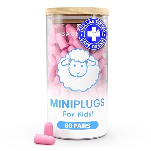 MiniPlugs – Gehörschutzstöpsel für Kinder (4-9 Jahre) | Hautsichere, extra kleine Ohrstöpsel für Schlaf, Konzert & Lärm | Memory-Schaum | Pink
