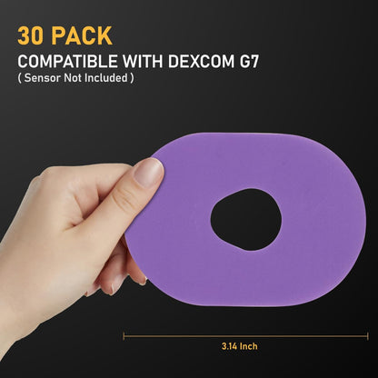 ANGTICS 30 Stück Dexcom G7 Überpflaster, super wasserdichtes PU-Material, vorgeschnittene CGM-Sensor-Patches, hypoallergen, atmungsaktiv, 10+ Tage Halt, Sensor nicht enthalten (Regenbogen)
