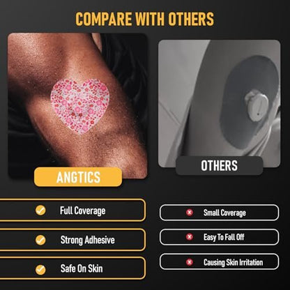 ANGTICS 30 Stück Dexcom G7 Klebepflaster, wasserdichte CGM-Sensor-Pflaster, herzförmige Aufkleber für Stelo, lang haftend 10-14 Tage (Petal Heart Romance)