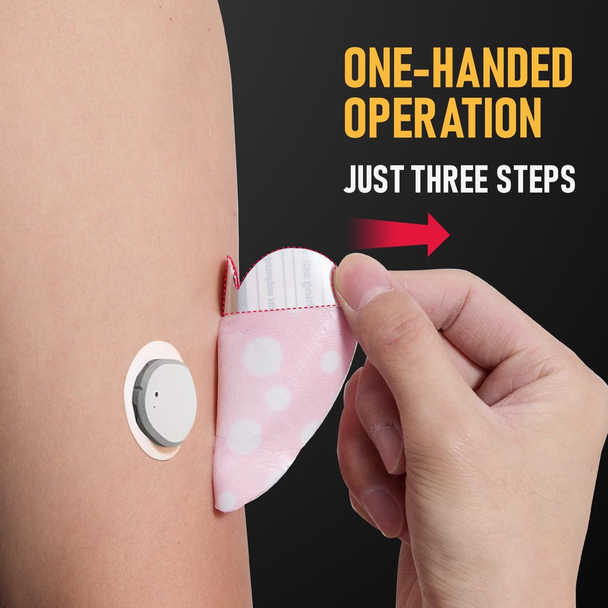 ANGTICS 30 Stück Dexcom G7 Klebepflaster, wasserdichte CGM-Sensor-Pflaster, herzförmige Aufkleber für Stelo, lang haftend 10-14 Tage (Petal Heart Romance)
