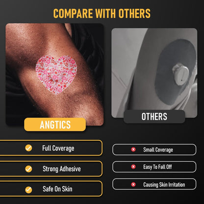 ANGTICS 30 Stück Dexcom G7 Klebepflaster, wasserdichte CGM-Sensor-Pflaster, herzförmige Aufkleber für Stelo, lang haftend 10-14 Tage (Petal Heart Romance)