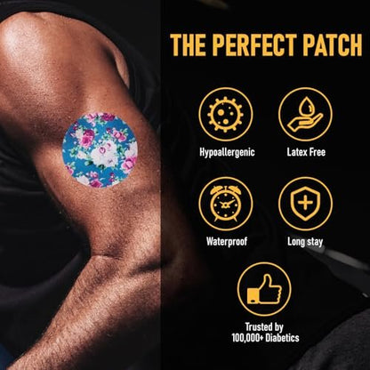 ANGTICS 30 Stück Dexcom G7 Over Patches, wasserdicht & atmungsaktiv CGM Sensor Pflaster, flexible vorgeschnittene Klebebänder, langanhaltend bis zu 10 Tage Glukosemonitor Abdeckungen (Rosy Dream Sonnet)