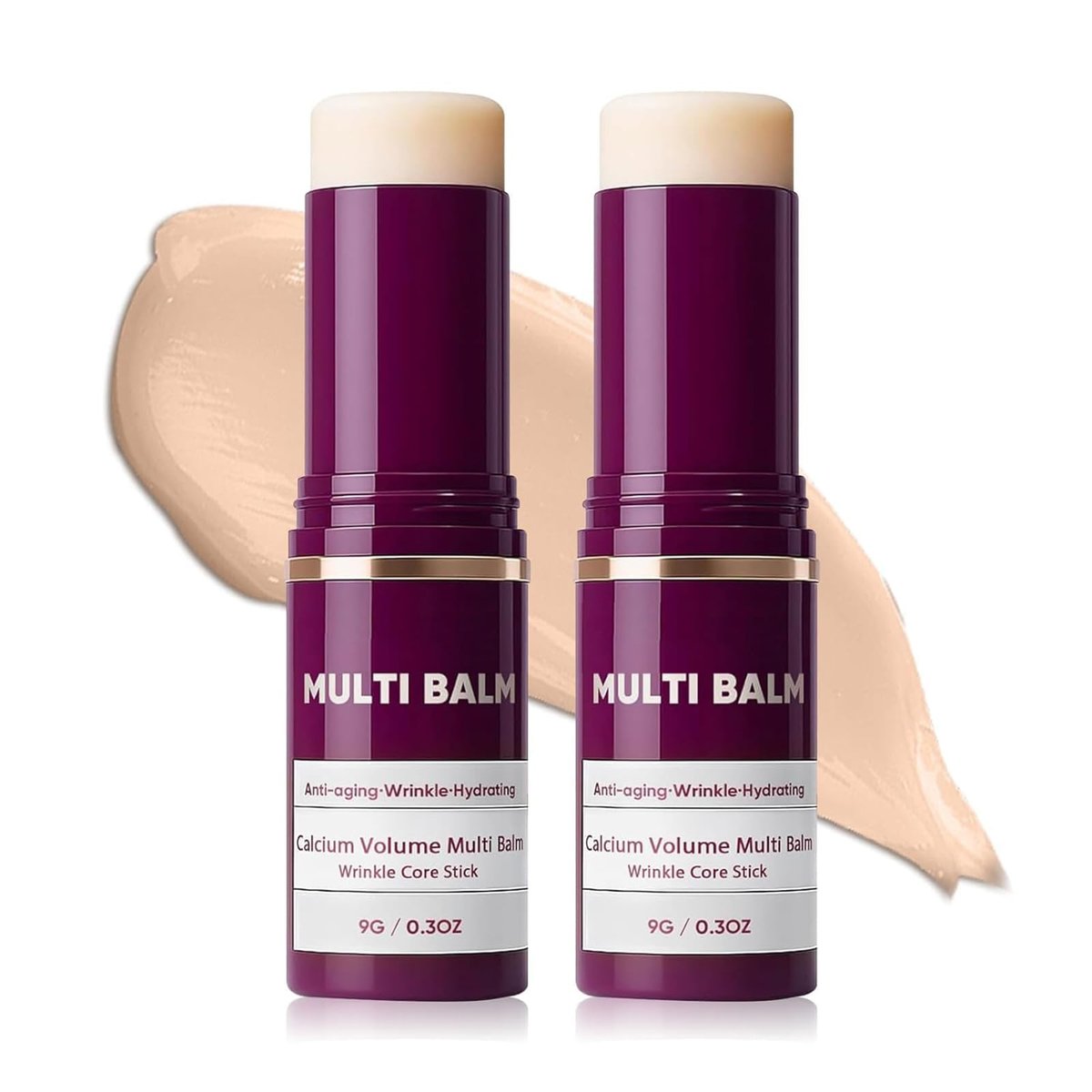 rooroopet 2er-Pack Calcium Multi Balm, Calcium Volume Multi Balm, Korean Collagen Feuchtigkeitsstick, Anti-Falten-Stick, Anti-Aging, Feuchtigkeitsspendend, Straffend, Geeignet für Augen, Hals und Gesicht