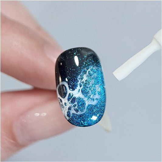 GAOY 16ml Weiße Blooming Wave Nail Gel – Müheloser Verlaufseffekt für realistische Ozeanwellen-Designs, DIY Nagelkunst mit Gel-Lack