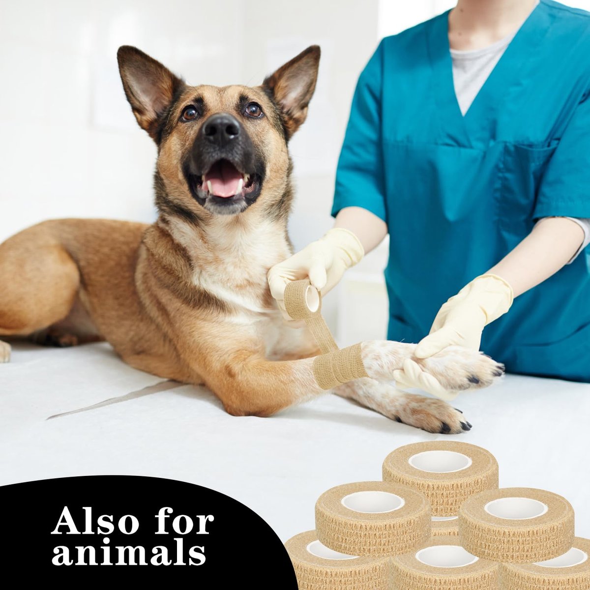6er-Pack 1/2 Zoll Selbstklebende Bandagen, 5 Yards Hautfarbe, Atmungsaktive Selbsthaftende Wickelrollen für Sport, Handgelenk, Knöchel und Schwellungen