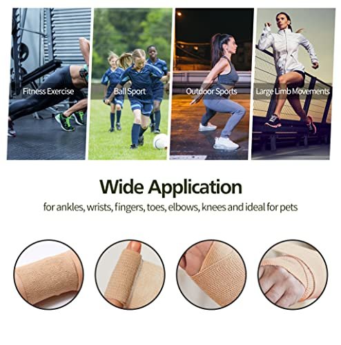 2 Zoll Selbstklebende Bandage-Wraps, 24 Stück, 12 Farben, 5 Yard, für Sport, Handgelenk, Knöchel und Schwellungen