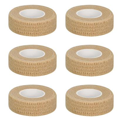 6er-Pack 1/2 Zoll Selbstklebende Bandagen, 5 Yards Hautfarbe, Atmungsaktive Selbsthaftende Wickelrollen für Sport, Handgelenk, Knöchel und Schwellungen