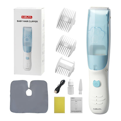 Rabbitcozy Vakuum-Haarschneider für Babys – Leise, kabellos, wasserdicht – Haarschneide-Set für feines/lockiges Haar mit automatischer Absaugung