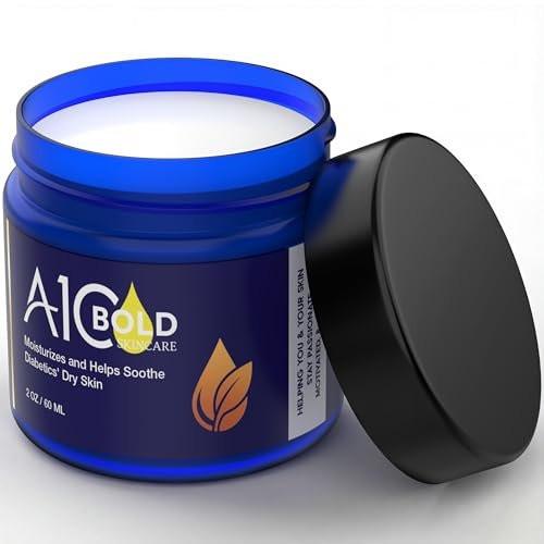 A1C BOLD SKINCARE Diabetic Care Balm – Pflegebalsam für Diabetiker mit Bienenwachs & Vitamin E, Feuchtigkeitscreme für trockene, rissige Hände & Füße, lang anhaltende Hydratation für empfindliche Haut, 56 g
