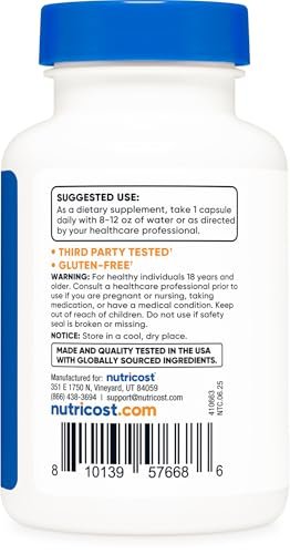 Nutricost Methylierte Vitamin B12 + Folat Kapseln (2000 mcg) - 120 Kapseln, 1000 mcg B12 + 1000 mcg Methylfolat, Glutenfrei, 60 Portionen