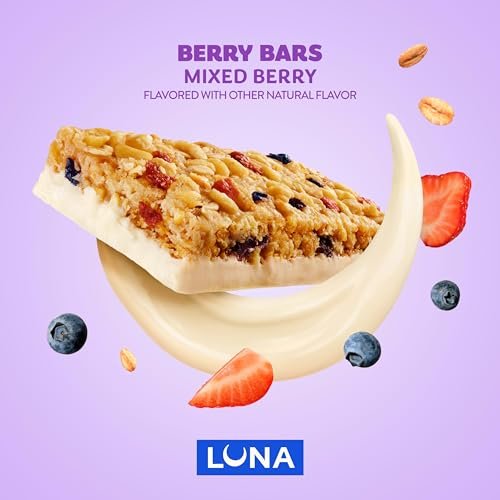 LUNA Berry Bars - Beeren-Mix Geschmack - Ballaststoffreiche Müsliriegel - Non-GMO - Glutenfreie Proteinriegel - Mit Bio-Hafer (6er Pack)