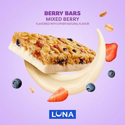 LUNA Berry Bars - Beeren-Mix Geschmack - Ballaststoffreiche Müsliriegel - Non-GMO - Glutenfreie Proteinriegel - Mit Bio-Hafer (6er Pack)