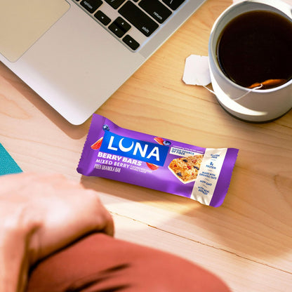 LUNA Berry Bars - Beeren-Mix Geschmack - Ballaststoffreiche Müsliriegel - Non-GMO - Glutenfreie Proteinriegel - Mit Bio-Hafer (6er Pack)