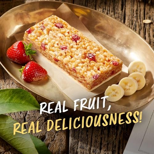 LUNA Berry Bars – Erdbeer-Bananen-Geschmack – Ballaststoffreiche Müsliriegel – Nicht-GVO – Glutenfreie Proteinriegel – Mit Bio-Hafer (6er-Pack)
