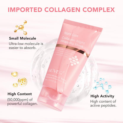 O.SECERT Collagen Overnight Wrapping Peel off Face Mask – Anti-Aging Nachtmaske für Glasglanz-Haut, 75 ml
