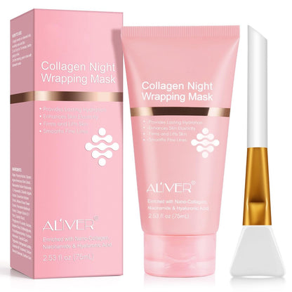 O.SECERT Collagen Overnight Wrapping Peel off Face Mask – Anti-Aging Nachtmaske für Glasglanz-Haut, 75 ml
