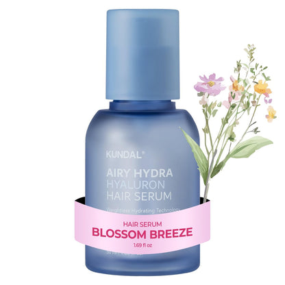 KUNDAL Hyaluronsäure Leichtes Haarserum für feines & dünnes Haar – Hydra Hyaluron Haarserum gegen Frizz, Volumen & Feuchtigkeitsboost – Blossom Breeze, 1,69 fl oz