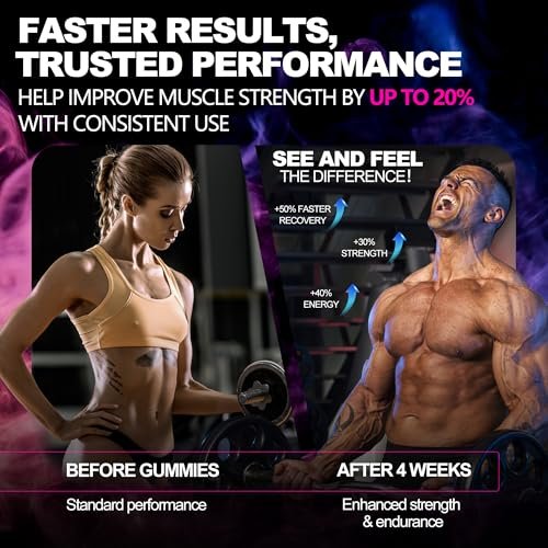 tsunshnes Creatin-Monohydrat Gummis 5g (5000mg) – Zuckerfreies Creatin, Pre-Workout-Energie, vegan, ohne Gentechnik, für Männer & Frauen – 90 Stück Kirsche-Geschmack