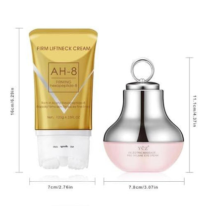 BNCHI AH-8 Straffende Halscreme & Elektrische Massage-Augencreme Set – Anti-Falten & Tiefenhydratation