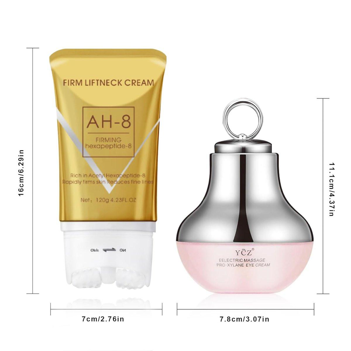 BNCHI AH-8 Straffende Halscreme & Elektrische Massage-Augencreme Set – Anti-Falten & Tiefenhydratation
