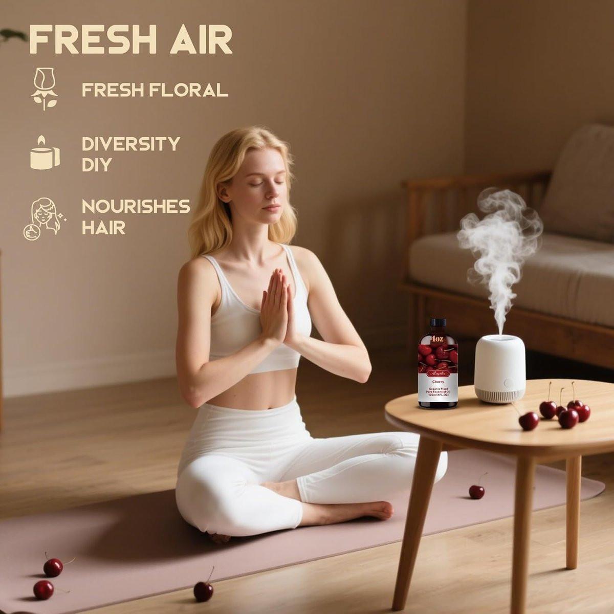 Kirsch Duftöl – Kirsch Aromaöl für Diffuser, Luftbefeuchter, DIY Kerzen, Seife, süßer Duft, Zuhause, Büro, geschenkbereit – MLYNKL Kirschöl (130 ml / 4,33 fl oz)