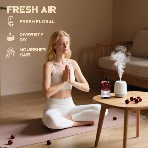 Kirsch Duftöl – Kirsch Aromaöl für Diffuser, Luftbefeuchter, DIY Kerzen, Seife, süßer Duft, Zuhause, Büro, geschenkbereit – MLYNKL Kirschöl (130 ml / 4,33 fl oz)