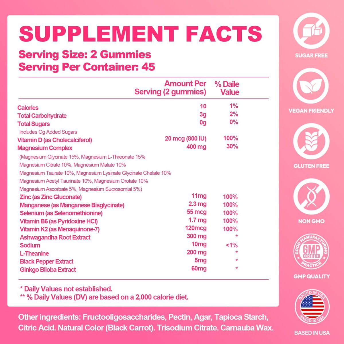 Magnesium Glycinat Gummies 700 mg – 21-in-1 Hochdosiertes Magnesiumpräparat mit Ashwagandha, L-Theanin, Zink, Vitamin – Zuckerfreie Magnesium Gummies für Schlaf, Konzentration & Entspannung – für Frauen, Männer & Kinder