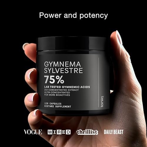 Toniiq Gymnema Sylvestre – Ultrahochwirksamer 25:1 Extrakt, standardisiert auf 75% Gymnemsäuren – 500 mg klinische Dosis – dreifach auf Reinheit getestet – 120 vegane Kapseln