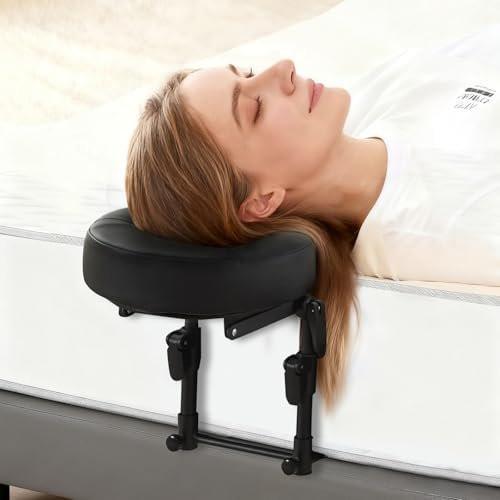 KONOVOLY Massage-Kopfstütze für das Bett, Massage-Matratzen-Kopfaufsatz für Zuhause, verstellbare Gesichtsauflage für Massagetische, Kissen für die Erholung nach Augenoperationen (Schwarz)