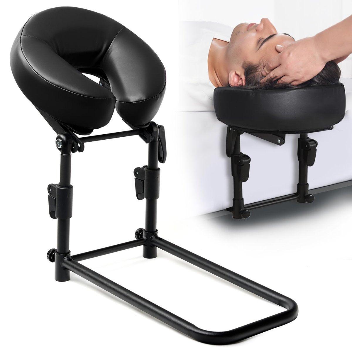 KONOVOLY Massage-Kopfstütze für das Bett, Massage-Matratzen-Kopfaufsatz für Zuhause, verstellbare Gesichtsauflage für Massagetische, Kissen für die Erholung nach Augenoperationen (Schwarz)