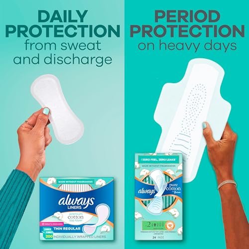 Always Panty Liners für Damen – Premium Baumwoll-Slipeinlagen, 200 Stück