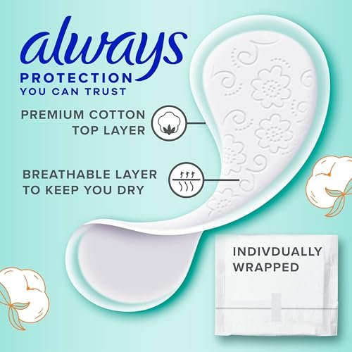 Always Panty Liners für Damen – Premium Baumwoll-Slipeinlagen, 200 Stück