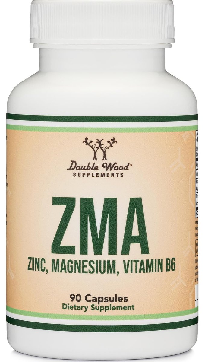ZMA Supplement für Männer und Frauen (Über 100% des Tagesbedarfs an Zink, Magnesiumaspartat, Vitamin B6) 501 mg, 90 Kapseln für Erholung und aktiven Lebensstil von Double Wood Supplements