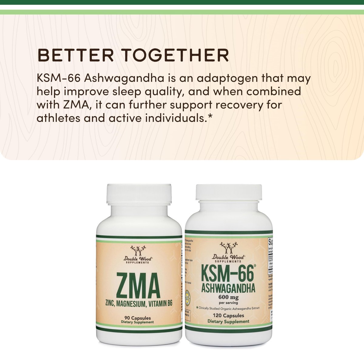 ZMA Supplement für Männer und Frauen (Über 100% des Tagesbedarfs an Zink, Magnesiumaspartat, Vitamin B6) 501 mg, 90 Kapseln für Erholung und aktiven Lebensstil von Double Wood Supplements