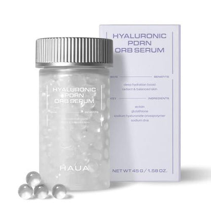 HAUA Hyaluronic PDRN 30.000 ppm Orb Serum – Anti-Aging Korean Skincare mit Salmon DNA, Hautreparatur, Festigung, Tiefenfeuchtigkeit, Strahlkraft-Booster, Faltenpflege, Geschenk für Frauen | 45 ml
