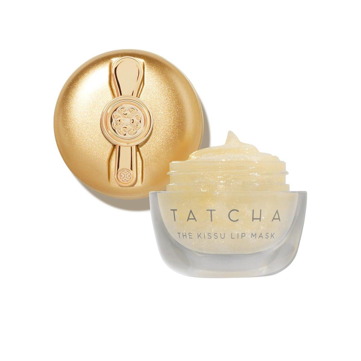 TATCHA The Kissu Gold Leaf Lip Mask | Limitierte Auflage – Restaurierende, schimmernde Lippenmaske für sichtbar vollere und geschmeidigere Lippen