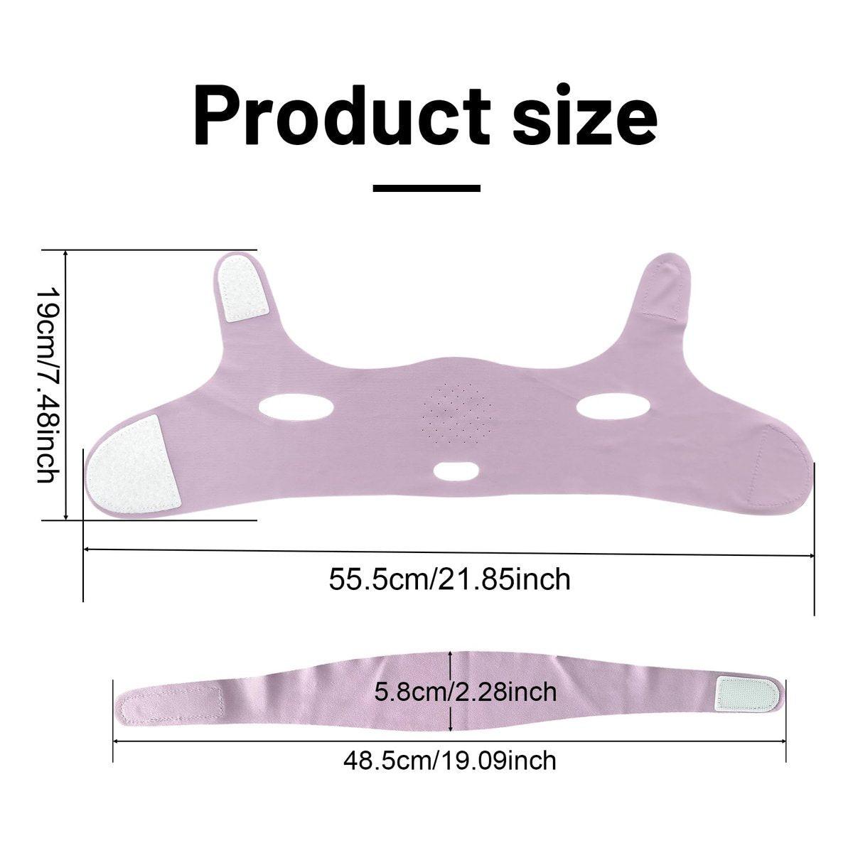 Gesichtsstraffungsband: Kinn- und Stirnband für eine V-förmige Gesichtskontur – Atmungsaktiv und Bequem