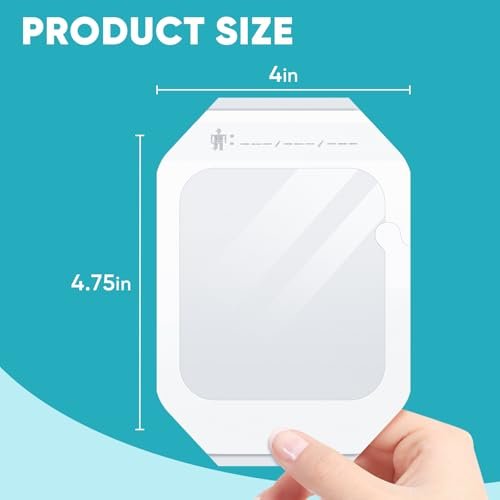 40 Stück transparente Wundauflage 4" x 4.75", wasserdichte Pflaster zum Schwimmen, nach Operationen, Duschen, Wunden, Tattoo-Nachsorge, Klebepflaster für CGM, Insulinpumpe